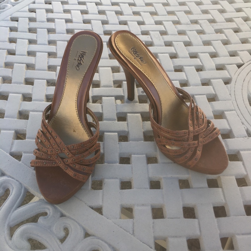 Mossimo Brown Open-Toed Heels